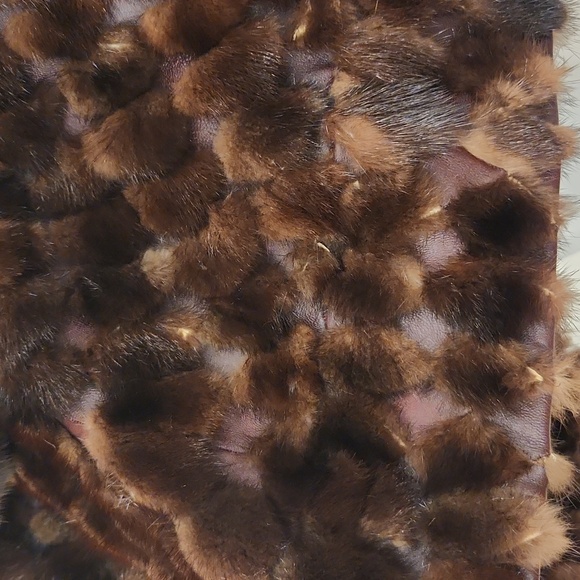 NWT Genuine Mink Fur Real Fox Fur Leather Coat  Only One Available - Picture 15 of 15
